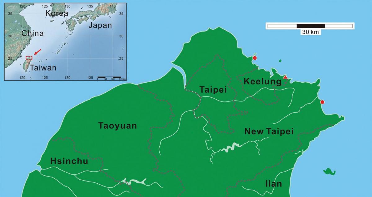 севере Тайваня карте