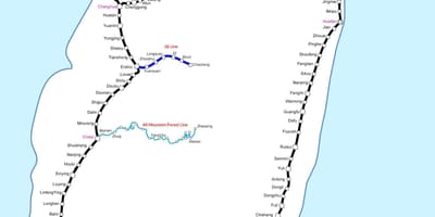 Тайваньской высокоскоростной железнодорожной карте