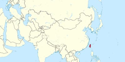 Тайвань карта в Азии