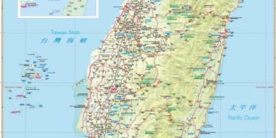 Карта туристических достопримечательностей Тайваня
