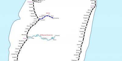 Карта железных дорог Тайваня