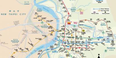 Карта метро в Тайване