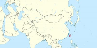 Тайвань карта в Азии