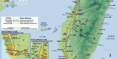 Тайвань железнодорожного поезда карте
